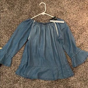 longe sleeve off the shoulder